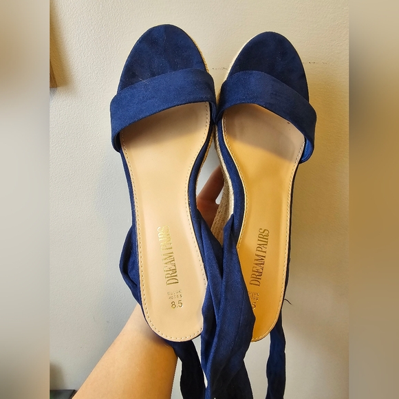 Espadrilles Ankle Tie Lace Up Platform Wedges (8.5) - Picture 6 of 9